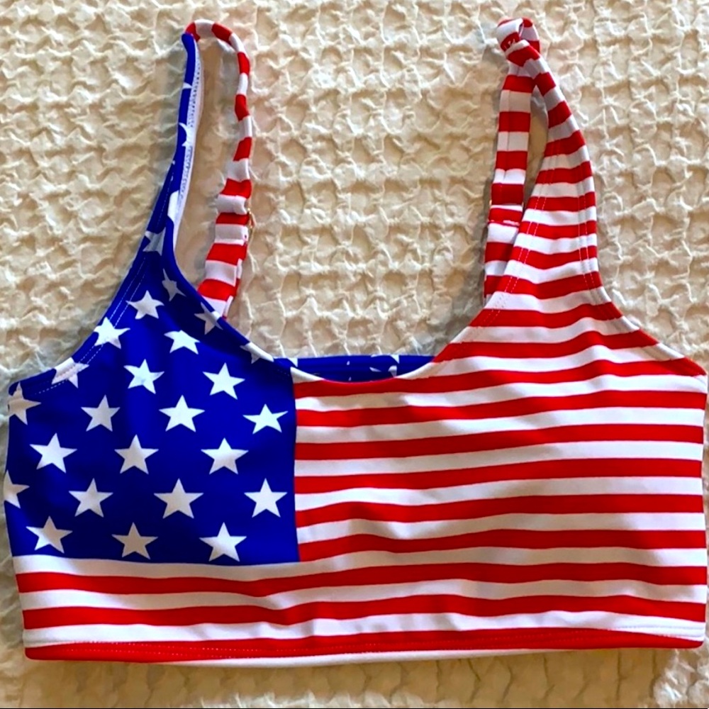 American Flag bikini swimsuit XS top